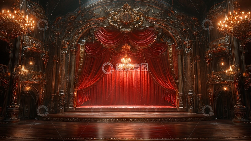 高清大图下载【趣麦麦图】哥特式风格剧院舞台