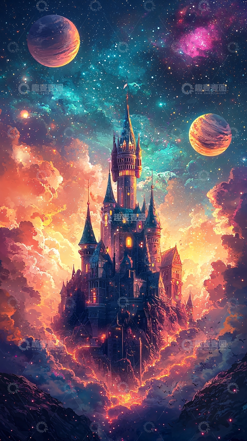 高清大图下载【趣麦麦图】宇宙城堡