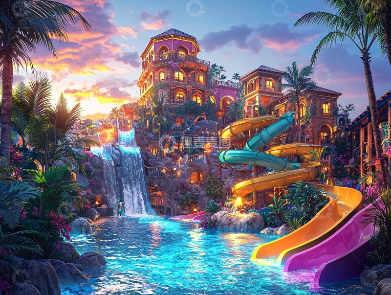 高清大图下载【趣麦麦图】梦幻水公园