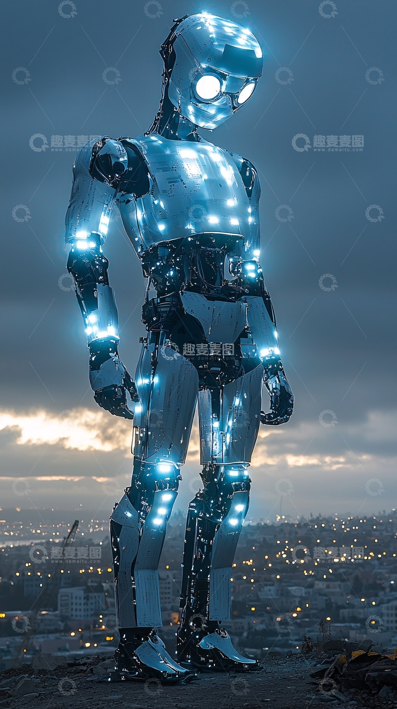 高清大图下载【趣麦麦图】未来感机器人