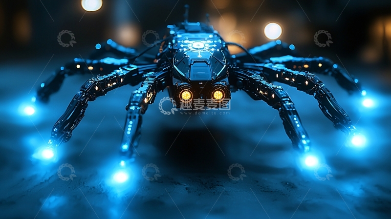 高清大图下载【趣麦麦图】科幻蜘蛛机器人