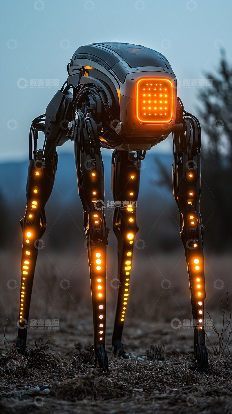 高清大图下载【趣麦麦图】科幻四足机器人