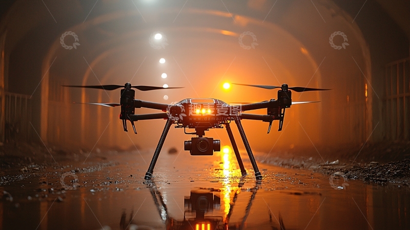 高清大图下载【趣麦麦图】隧道内无人机
