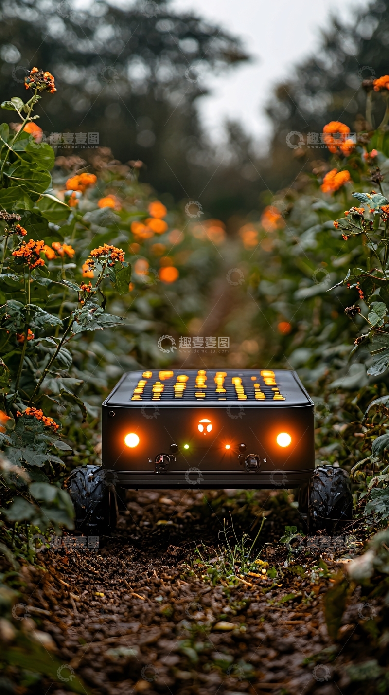 高清大图下载【趣麦麦图】田园机器人