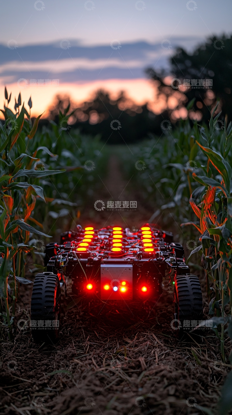 高清大图下载【趣麦麦图】田间地头机器人