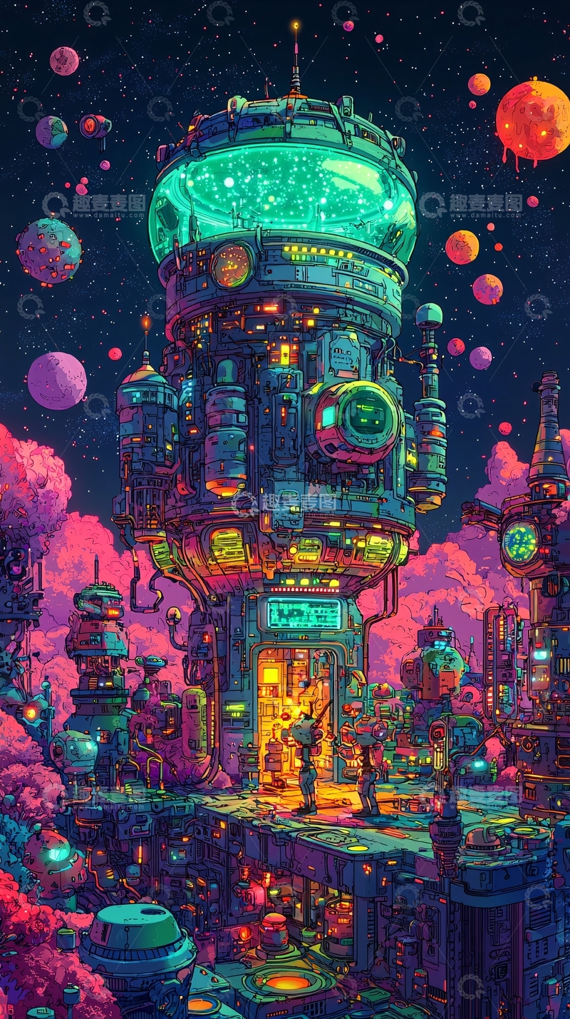 高清大图下载【趣麦麦图】宇宙飞船