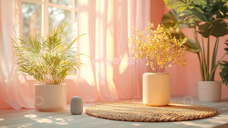 高清大图下载【趣麦麦图】阳光洒进窗台的温馨场景