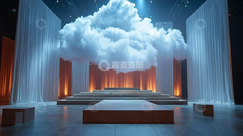 高清大图下载【趣麦麦图】舞台中央巨大云朵