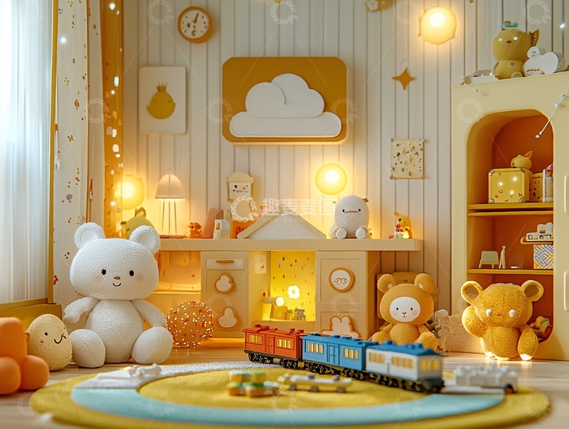 高清大图下载【趣麦麦图】温馨童趣儿童房