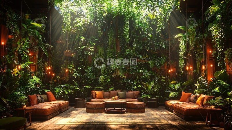 高清大图下载【趣麦麦图】室内热带雨林