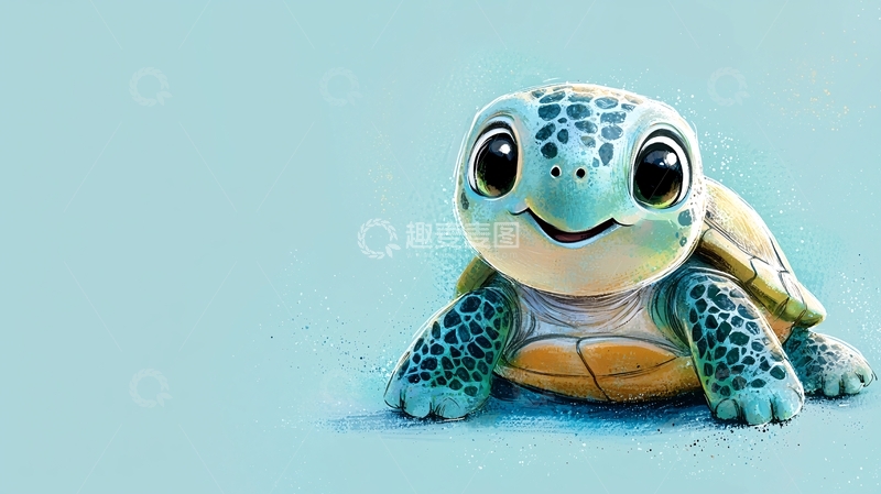 高清大图下载【趣麦麦图】可爱的小海龟卡通图片
