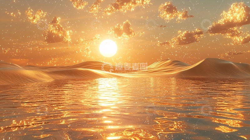 高清大图下载【趣麦麦图】日落海景