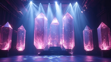 舞台灯光水晶巨石