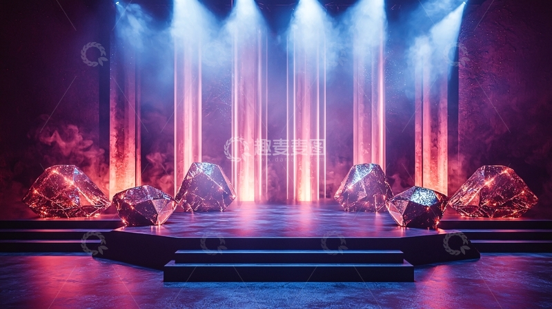 高清大图下载【趣麦麦图】炫酷舞台灯光背景