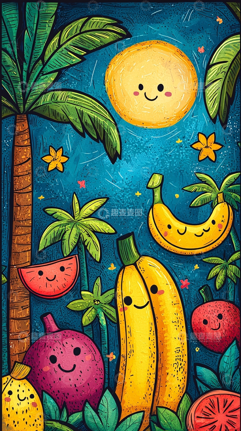 高清大图下载【趣麦麦图】卡通水果