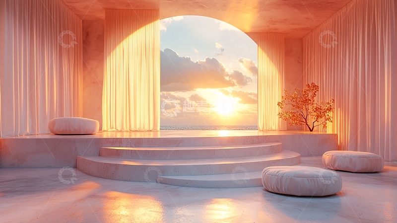 高清大图下载【趣麦麦图】极简主义日出景观