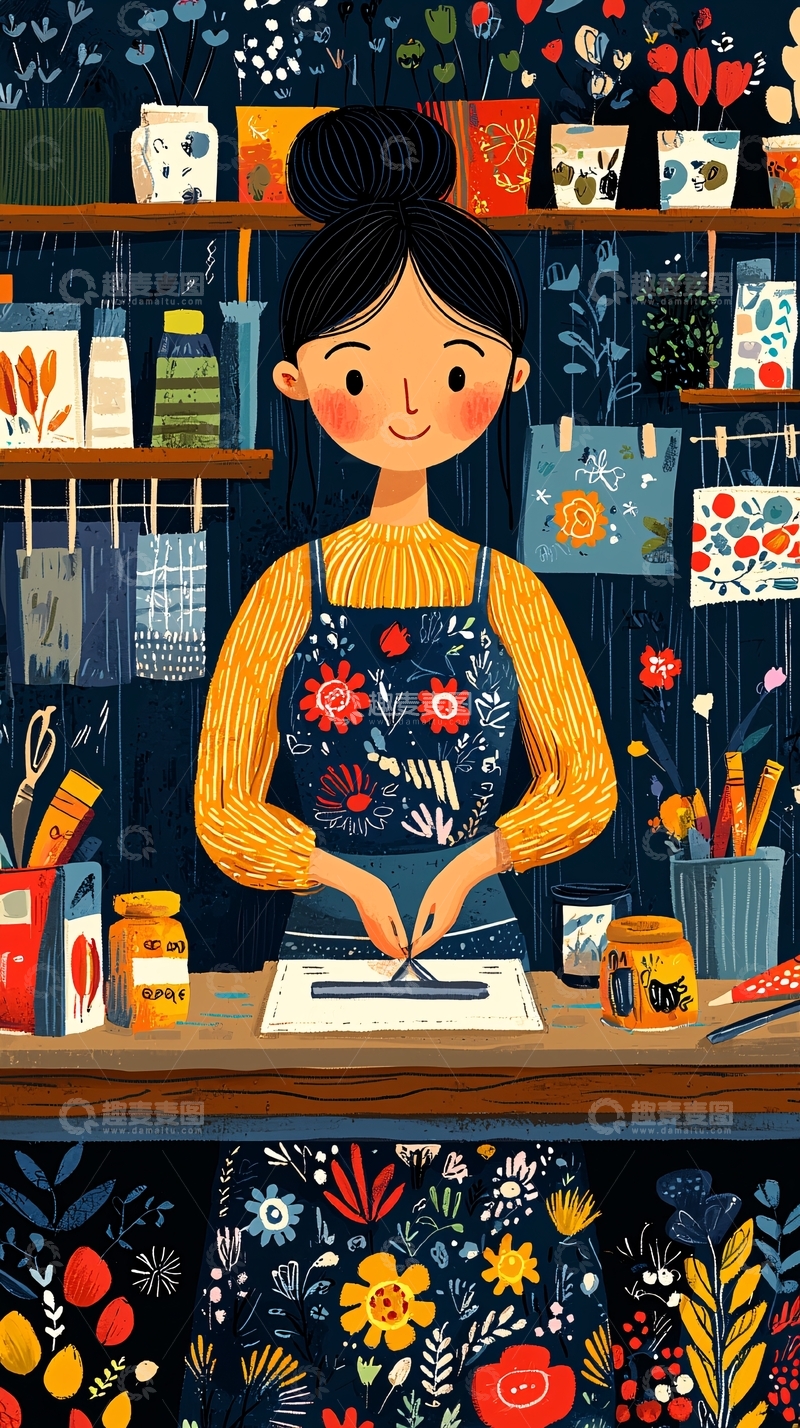 高清大图下载【趣麦麦图】小店店主