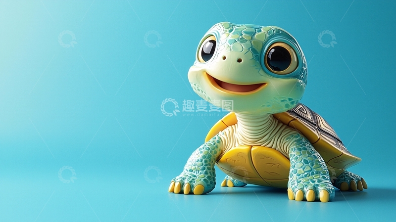高清大图下载【趣麦麦图】卡通小海龟