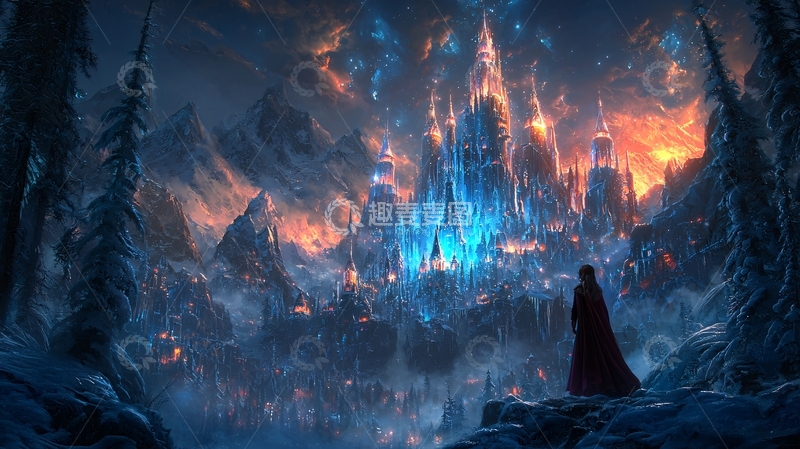 高清大图下载【趣麦麦图】冰雪王国梦幻城堡
