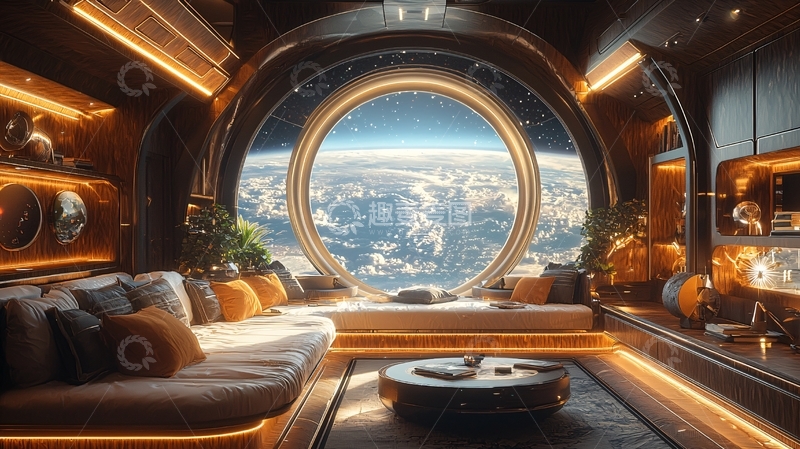 高清大图下载【趣麦麦图】太空舱客厅