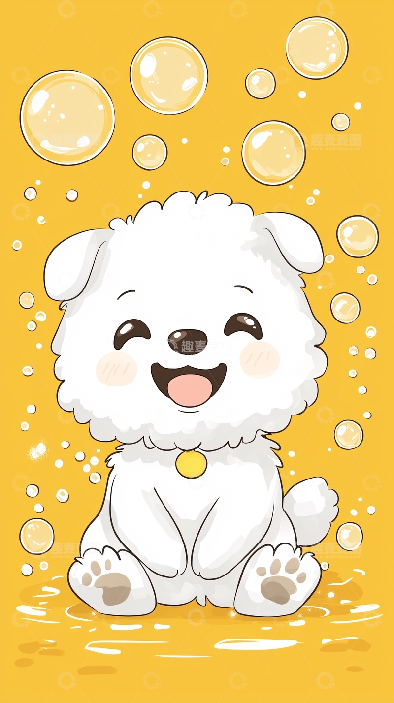 高清大图下载【趣麦麦图】可爱卡通小狗