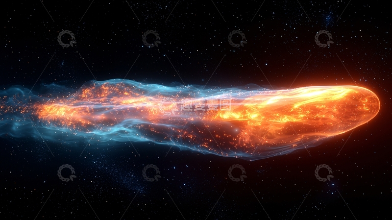 高清大图下载【趣麦麦图】宇宙空间火流星