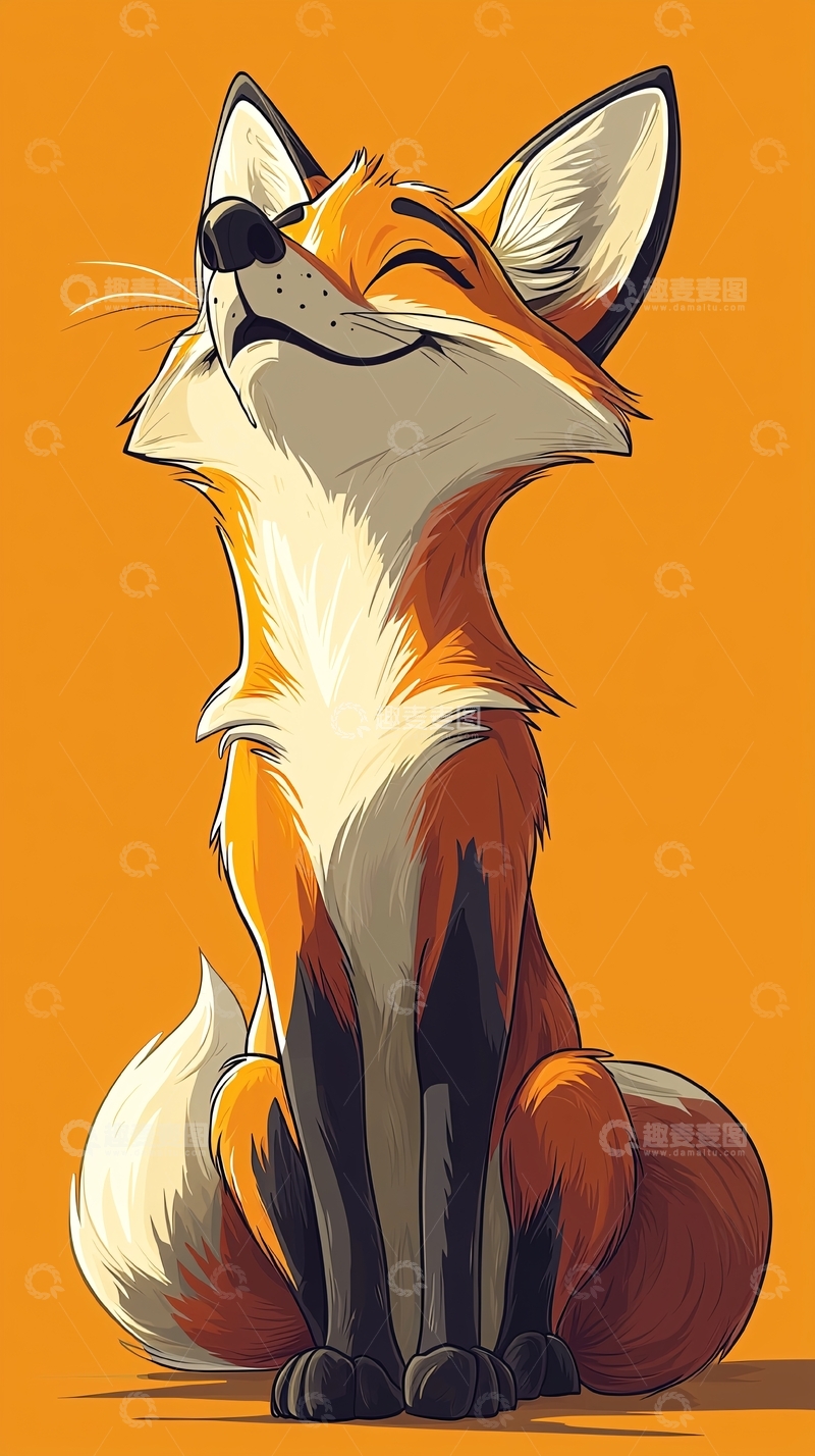 高清大图下载【趣麦麦图】开心的小狐狸
