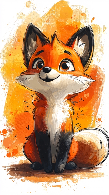 可爱卡通小狐狸