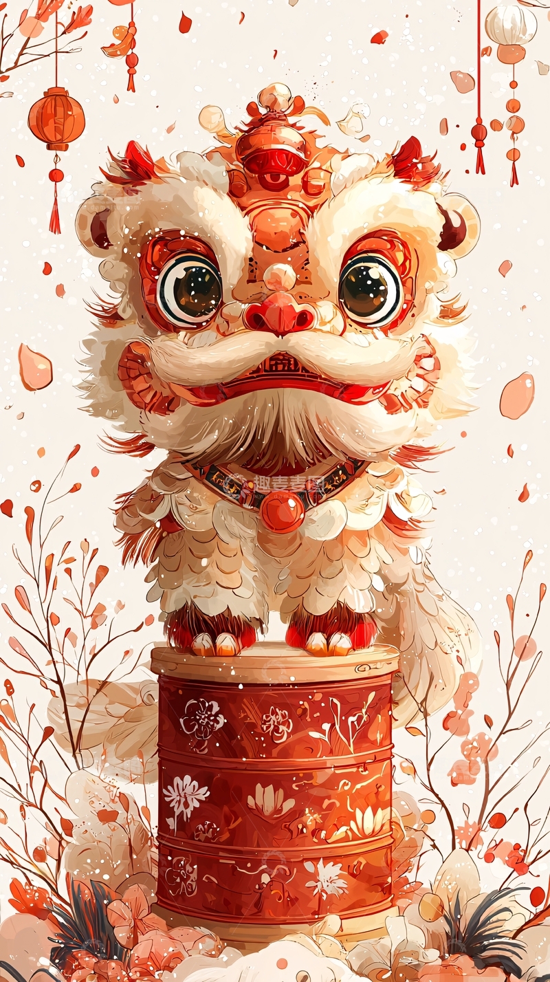 高清大图下载【趣麦麦图】可爱小舞狮