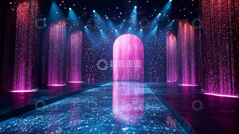 高清大图下载【趣麦麦图】梦幻舞台灯光秀