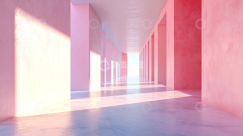 高清大图下载【趣麦麦图】粉色走廊