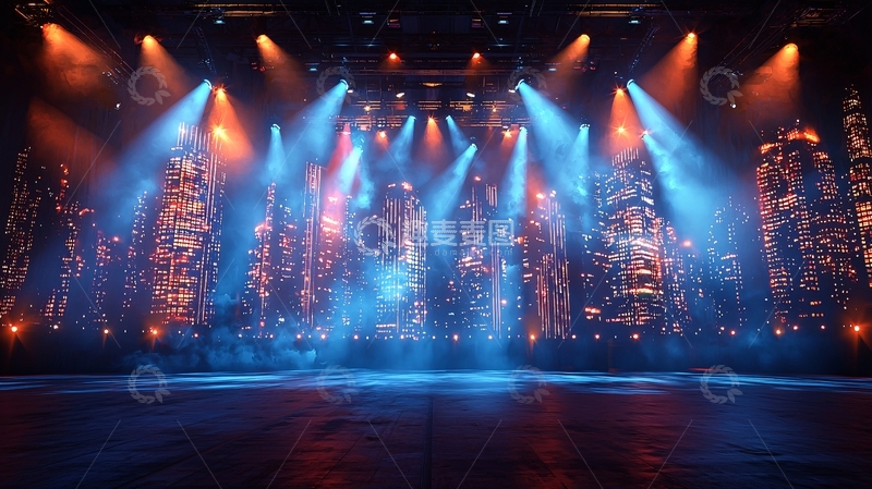 高清大图下载【趣麦麦图】舞台灯光背景