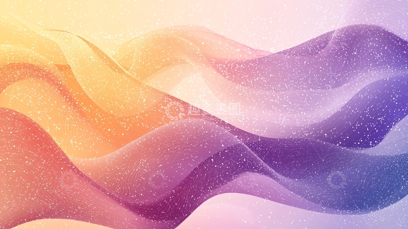 高清大图下载【趣麦麦图】梦幻多彩丝绸飘带