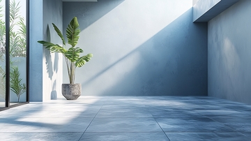 极简灰色水泥室内空间