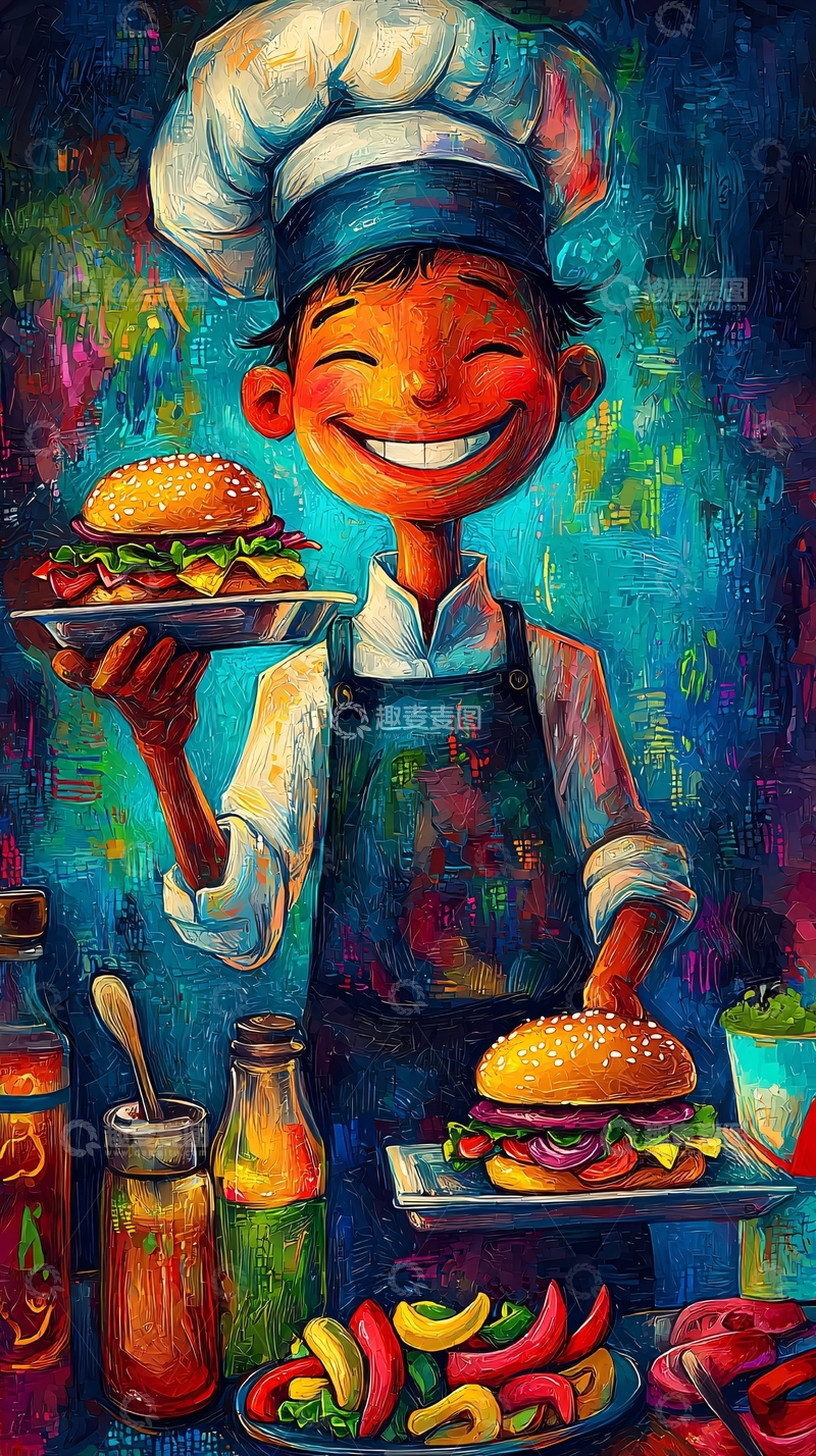 高清大图下载【趣麦麦图】快乐厨师