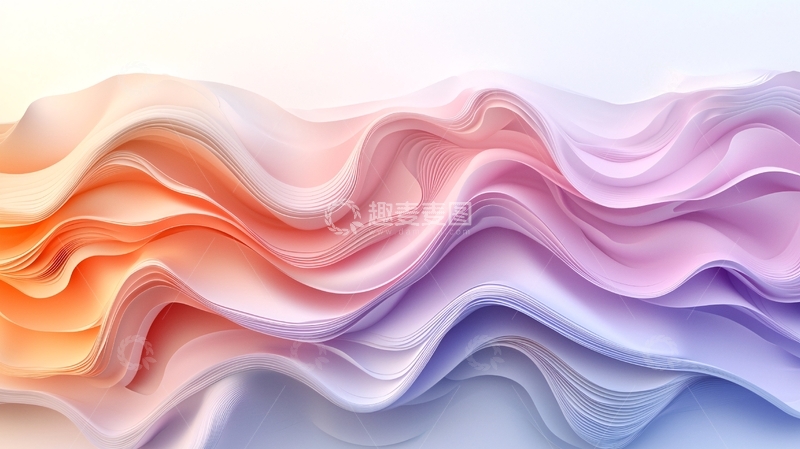 高清大图下载【趣麦麦图】流动的色彩波浪