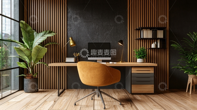 高清大图下载【趣麦麦图】现代简约风格家居办公桌
