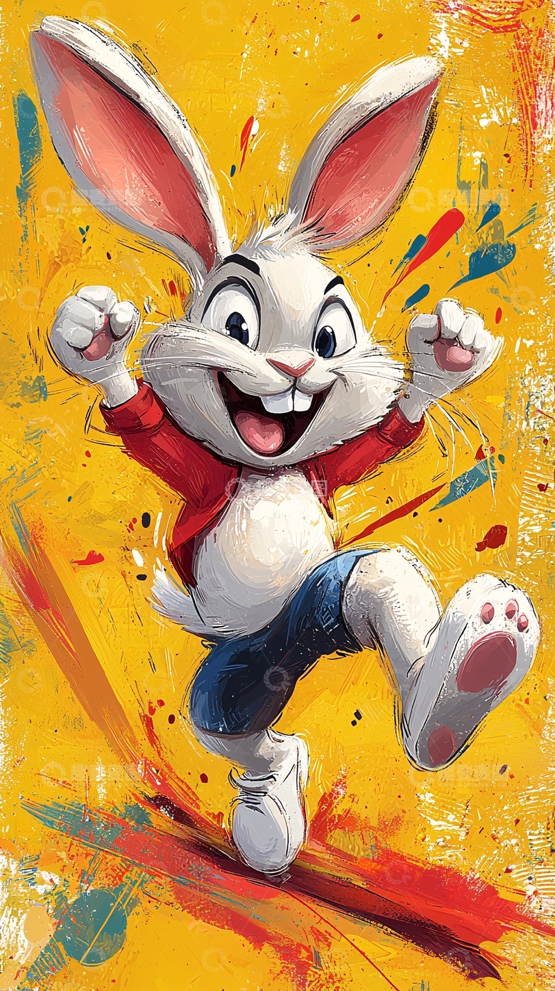 高清大图下载【趣麦麦图】快乐的小白兔