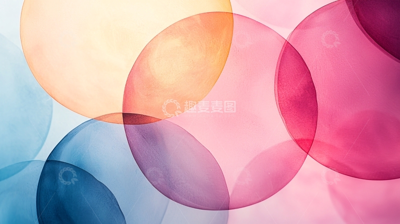 高清大图下载【趣麦麦图】彩色透明圆圈