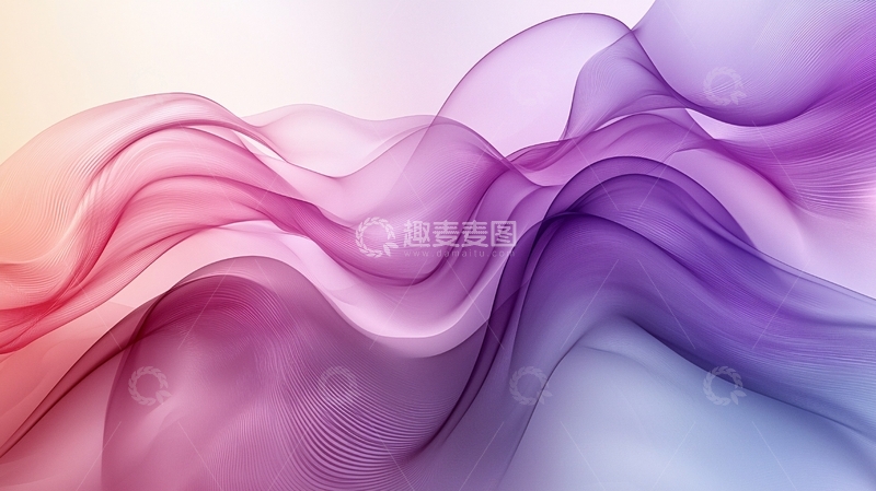 高清大图下载【趣麦麦图】彩色飘逸丝绸质感