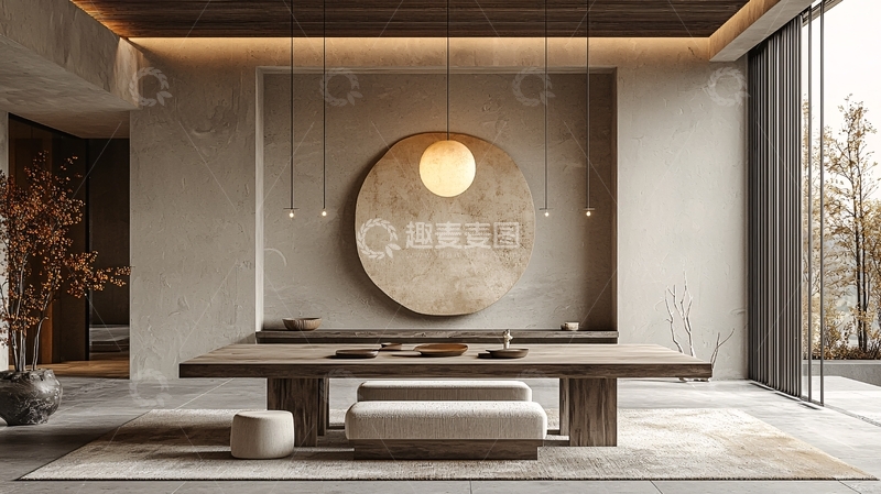 高清大图下载【趣麦麦图】极简日式禅意空间设计