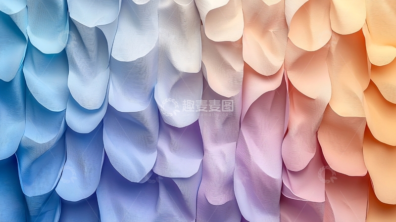 高清大图下载【趣麦麦图】渐变色褶皱布料