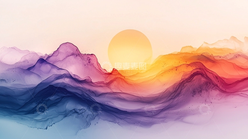 高清大图下载【趣麦麦图】水墨山水画561