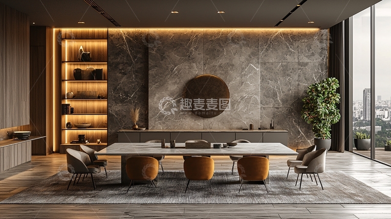 高清大图下载【趣麦麦图】现代极简风格餐厅设计