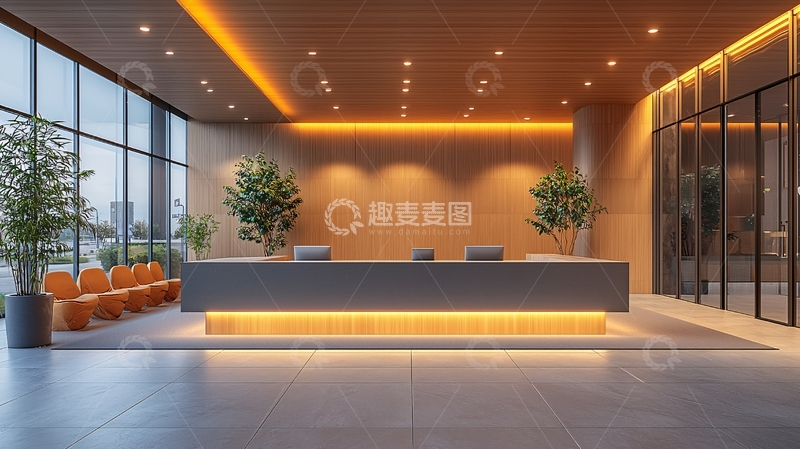高清大图下载【趣麦麦图】现代简约风格酒店大堂