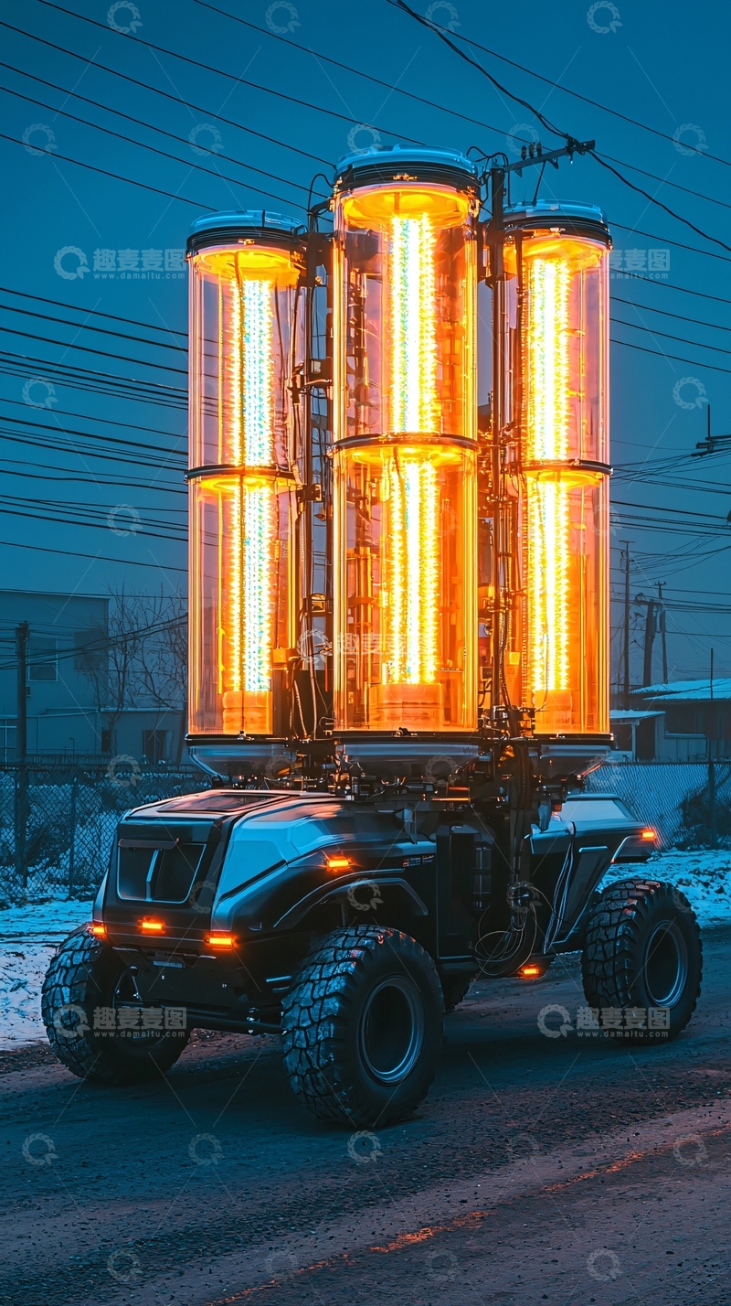 高清大图下载【趣麦麦图】未来科技农用车