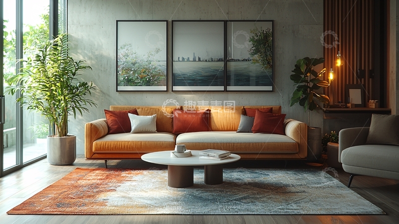 高清大图下载【趣麦麦图】现代简约客厅装修