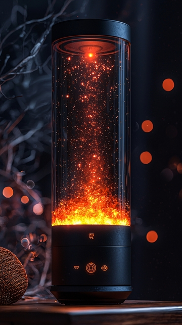 炫酷发光玻璃瓶水流灯