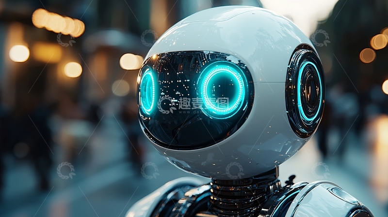 高清大图下载【趣麦麦图】未来感机器人特写