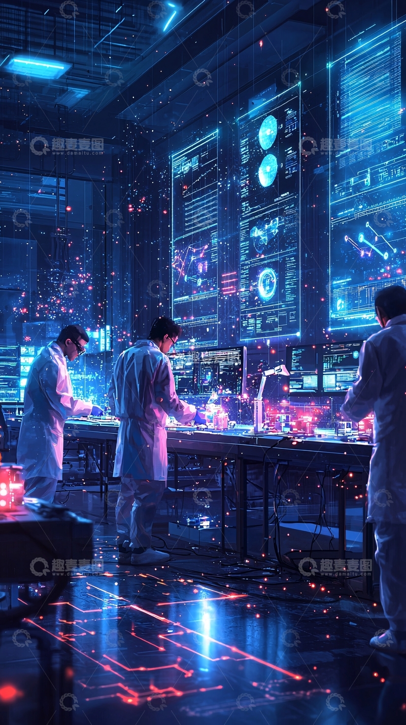 高清大图下载【趣麦麦图】未来科技实验室